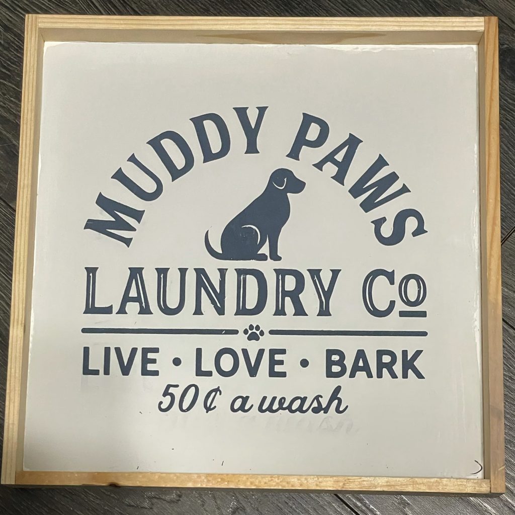 dog stencil sign diy